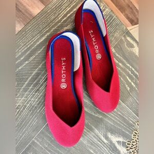 Rothy’s red size 11 flats.